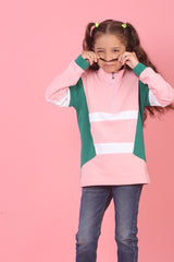 Colour Block Jacket - Pink