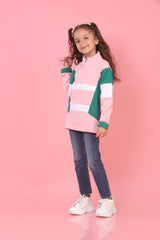 Colour Block Jacket - Pink